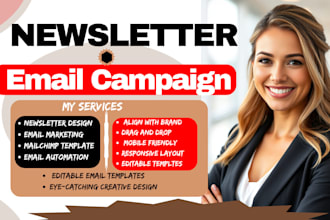 create newsletter for email with mailchimp, klaviyo, wix, newsletter marketing