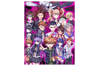 draw your danganronpa sprite character, anime,vtuber for you
