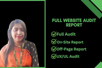 full website audit report technically and manually