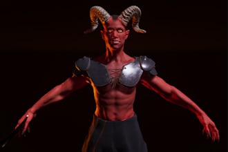 3d game character, design game assets ue5, retopology, texture, rig 3d animate