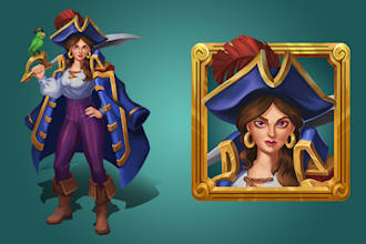 design a 2d character or make artwork of your character