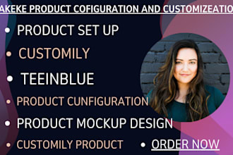 design zakeke shopify store product customize customily, teeinblue, zepto pod