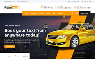 design taxi booking website ,taxi, taxi website ,chauffeur website
