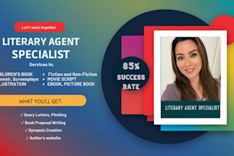 find top active literary agents for screenplay or any book genre write query