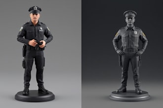 create 3d action figure miniatures articulated figure 3d object for 3d printing