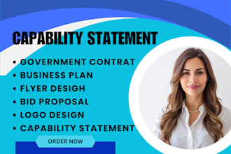 do professional, government, capability statement design