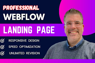 design responsive converting webflow landing page, modern webflow homepage