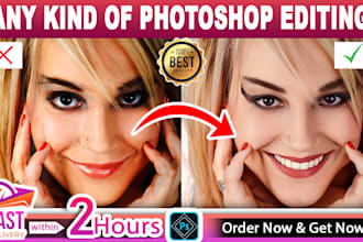 do any photoshop editing, faceswap and object removal within 2 hours