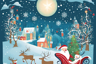 create christmas cards and illustrations
