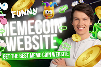 create meme coin website meme coin landing page crypto website memecoin website