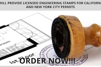 provide licensed engineering stamps for california and new york city permits