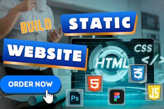 build a responsive static website using HTML, CSS and javascript