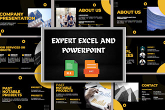 do expert powerpoint presentation design and ms excel projects