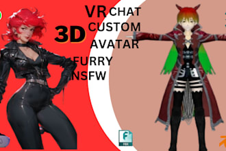 create, upload, edit 3d character modeling, vrchat avatar
