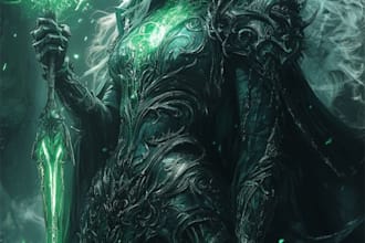 draw a d and d character art illustration for you