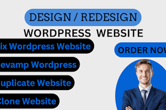 build design redesign rebuild fix clone revamp edit wordpress website