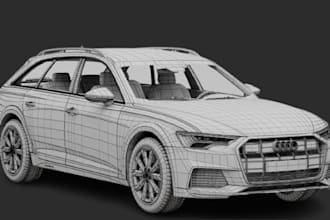 design 3d car modelling, 3d vehicle model, automotive for 3d printing, blender