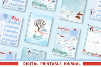 do custom planner, kdp journal cover and interior, calendar, notebook cover
