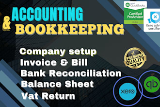 setup, clean up and bookkeeping with quickbooks online and xero