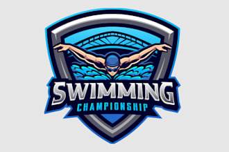 design high quality pool, swimming  logo with unlimited revision