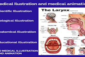 do medical illustration ,biological, scientific, anatomical, animation