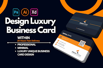 design minimal luxury unique business card within 24h