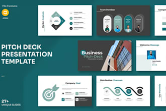 design sales presentation, investor pitch deck and powerpoint template design
