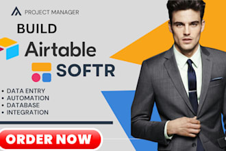 setup airtable softr website client portal database design