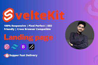 build landing page with svelte or sveltekit