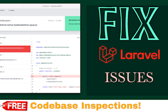 fix laravel application issues quickly and professionally