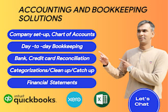 do accounting and bookkeeping, bank reconciliation in quickbooks online, xero