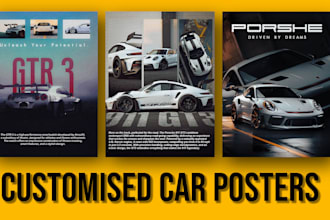 design stunning invitations, car posters and posters for you