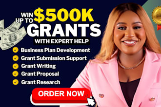 write grant proposal grant application research business plan pitch deck