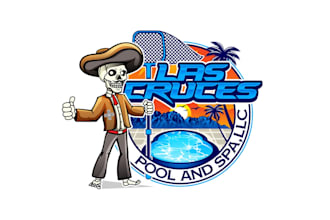 do an eye catching pool cleaning logo with unlimited revision