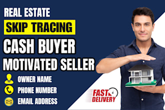 do real estate motivated seller leads and active cash buyer with skip tracing
