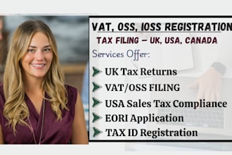 do vat oss,ioss registration uk vat, tax return, filing for UK USA canada tax