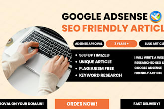 write unique bulk SEO friendly articles with google adsense approval