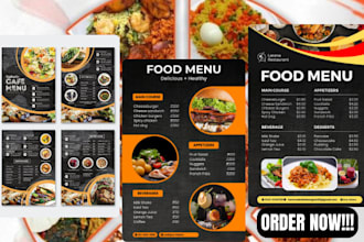 do an amazing menu design, food menu, restaurant menu design