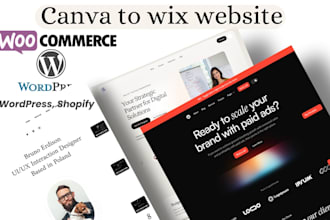 design wix website figma to wix canva psd canva to wordpress seo landing page