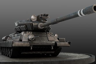 3d armored tank modeler, render 3d rc car for game, rig 3d vehicle in blender