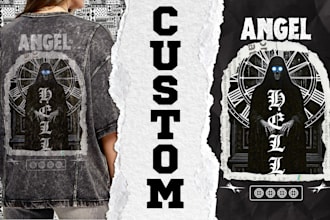 design unique horror, gothic and brutal dark art tees