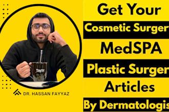 write medspa, plastic surgery, and cosmetic surgery articles