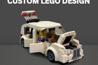 design custom lego model designs, moc design afol models with manual instruction