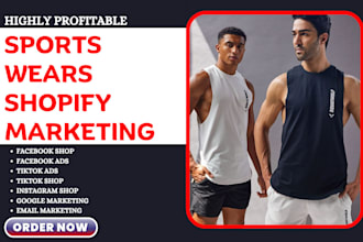 do sport wears shopify store marketing facebook ads google ads