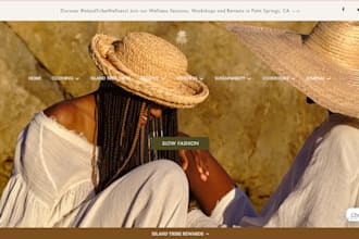 design bohemian clothing website boho hippie clothing shopify store y2k website
