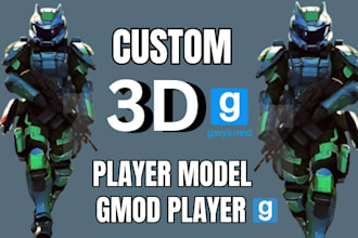 make a detailed 3d model playermodel gmod character vrc avatar for gmod sfm mmd
