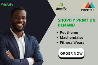 do printify printful shopify t shirt pod design for pet theme and fitness wear