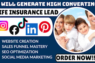 life insurance lead, life insurance website, sales funnel, landing page
