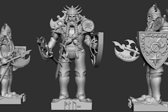 sculpt 3d character model warhammer 40k 3d miniature dnd tabletop for printing