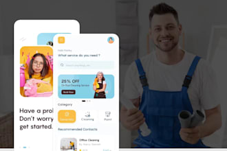 build handyman app, car wash app, laundry app, multiservice, like thumbtack